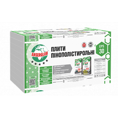 Anserglob EPS-30 - Пінопласт, 0,5*1м (40 мм)