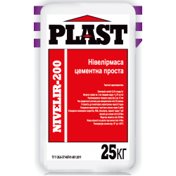 Plast Nivelir-200, стяжка цементна посилена (3-15 мм), 25 кг Plast Nivelir-200, стяжка цементна посилена (3-15 мм), 25 кг