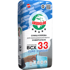 Клей для плитки, Anserglob BCX-33, 25 кг Клей для плитки, Anserglob BCX-33, 25 кг