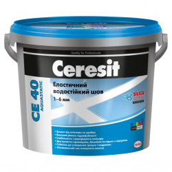 Ceresit CE 40 Aquastatic - Водовідштовхувальна затирка для швів, 5 кг Ceresit CE 40 Aquastatic - Водовідштовхувальна затирка для швів, 5 кг