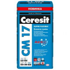 Клей Ceresit CM-17 Aero Super Flexible еластичний, 25 кг Клей Ceresit CM-17 Aero Super Flexible еластичний, 25 кг