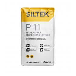 Siltek Р-11, Штукатурка стартовая цементная до 30 мм, 25 кг Siltek Р-11, Штукатурка стартовая цементная до 30 мм, 25 кг