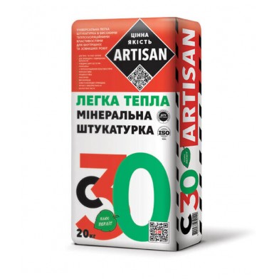 ARTISAN C-30 - Легка тепла цементна штукатурка з перлітом, 20 кг