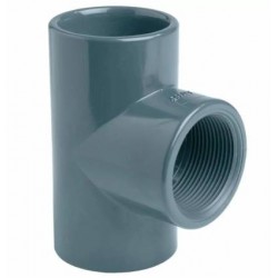 Трійник ПВХ клейовий, з внутрішнім різьбленням, 90°