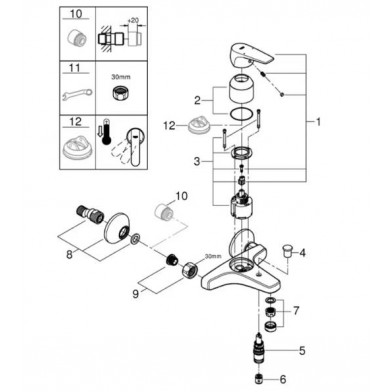 Змішувач для ванни Grohe Start Flow 23772000 - 