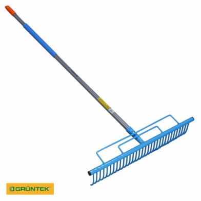 Граблі газонні GRUNTEK RR-600/140S, 32 зубці, сталева ручка 140 см