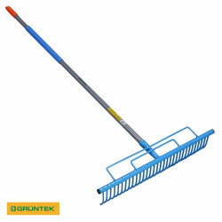 Граблі газонні GRUNTEK RR-600/180S, 32 зубці, сталева ручка 180 см