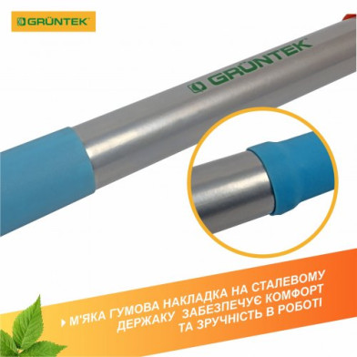 Лопата штикова загострена GRUNTEK Лисиця, металевий держак, D-рукоятка - 