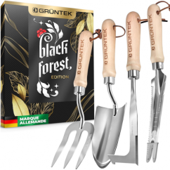 Набір ручного садового інструменту GRUNTEK Black Forest Edition, 4 предмети Набір ручного садового інструменту GRUNTEK Black Forest Edition, 4 предмети