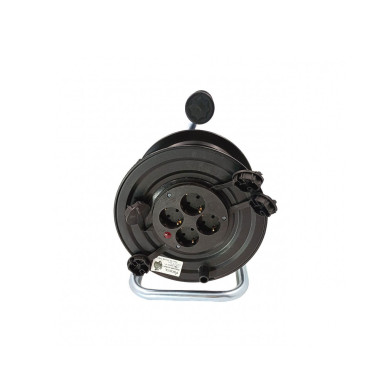 Котушка переносна, з кабелем на 10 м (2x1,5 ПВС) з 4 розетками 16 А, IP44 Sokol