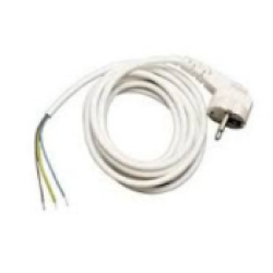 Шнур ПВС 2х0,75 білий 2 м з вилкою + вимикач Sokol Шнур ПВС 2х0,75 білий 2 м з вилкою + вимикач Sokol
