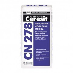 Ceresit CN-278, Стяжка цементна легковирівнююча, 15-50 мм, 25 кг Ceresit CN-278, Стяжка цементна легковирівнююча, 15-50 мм, 25 кг