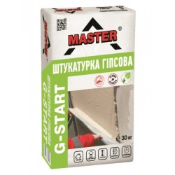 Майстер G-Start, стартова штукатурка гіпсова, (3-30мм), 30 кг Майстер G-Start, стартова штукатурка гіпсова, (3-30мм), 30 кг