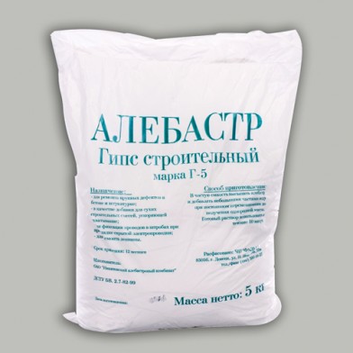Алебастр, гипс строительный, 30 кг