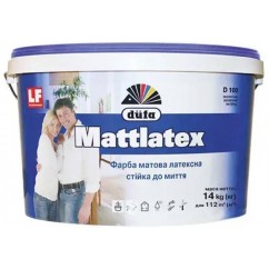 Фарба Дюфа Mattlatex D100 матова біла, 10 л Фарба Дюфа Mattlatex D100 матова біла, 10 л