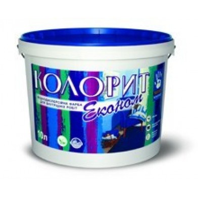 Краска Колорит Эконом белая, 9 л