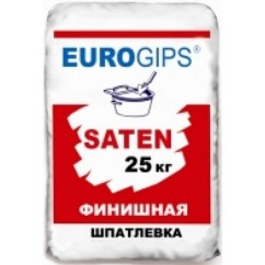 Шпаклівка фінішна SatenGips Єврогіпс, 25 кг Шпаклівка фінішна SatenGips Єврогіпс, 25 кг